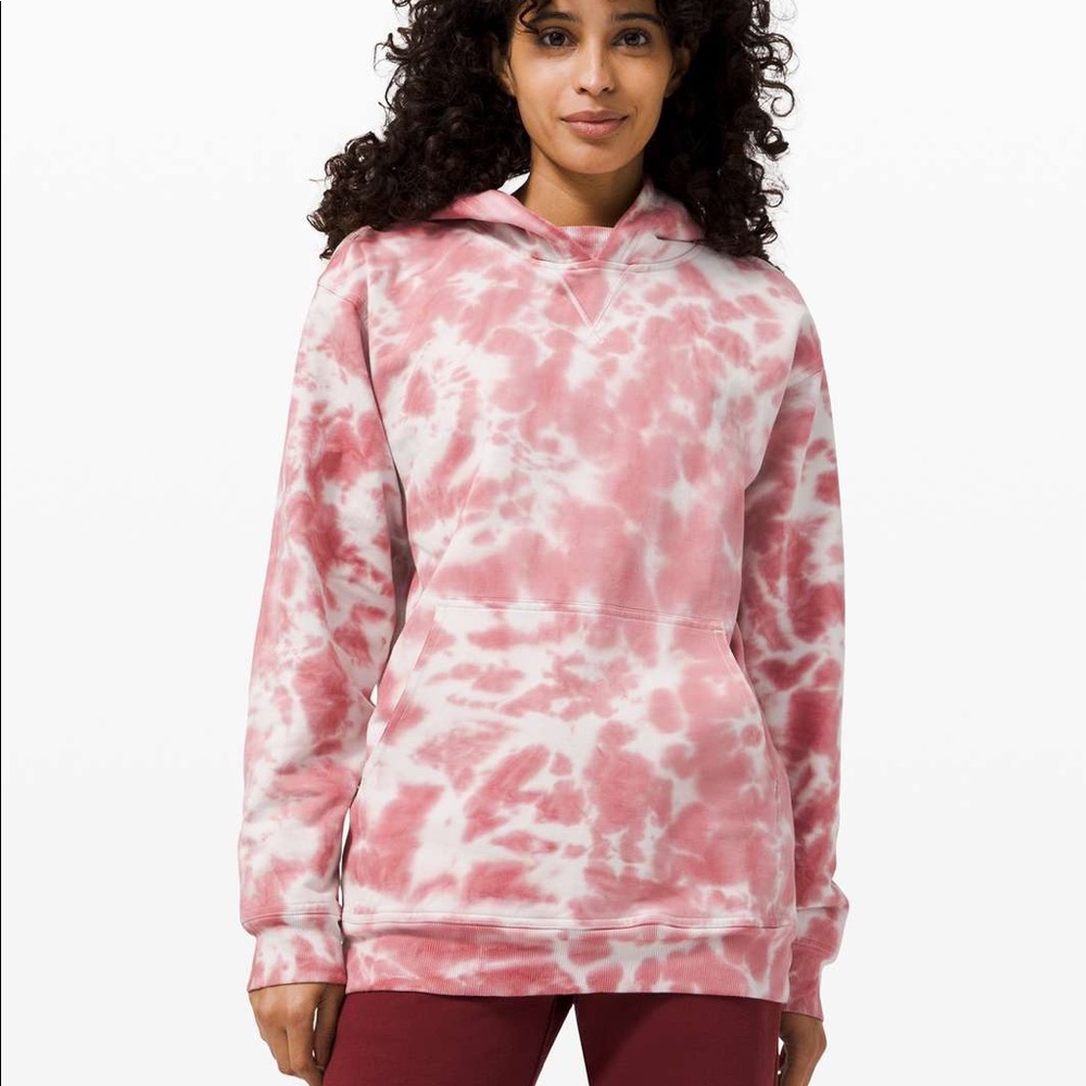 SOLD Lululemon all yours boyfriend hoodie pink tie dye